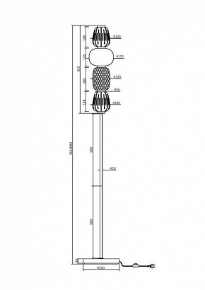 Торшер Maytoni Pattern MOD267FL-L32G3K в Магнитогорске - magnitogorsk.mebel24.online | фото 3