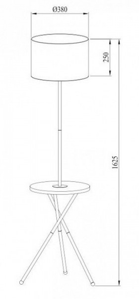 Торшер с полкой Arte Lamp Combo A2070PN-1BK в Магнитогорске - magnitogorsk.mebel24.online | фото 2