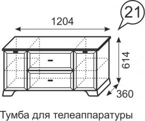 Тумба для телеаппаратуры Венеция 21 бодега в Магнитогорске - magnitogorsk.mebel24.online | фото 3