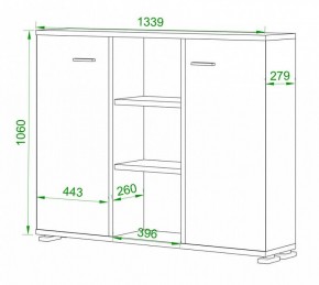 Тумба комбинированная Домино нельсон ПУ-60-3 в Магнитогорске - magnitogorsk.mebel24.online | фото 2