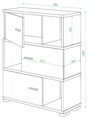 Тумба комбинированная Домино нельсон СБ-30/3 в Магнитогорске - magnitogorsk.mebel24.online | фото 2