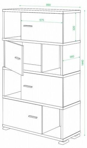 Тумба комбинированная Домино нельсон СБ-30/4 в Магнитогорске - magnitogorsk.mebel24.online | фото 2