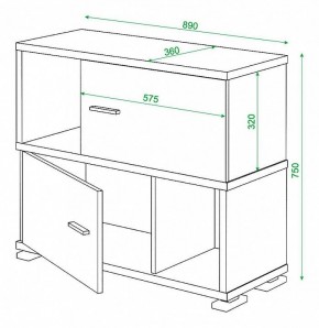 Тумба комбинированная Домино СБ-30/2 в Магнитогорске - magnitogorsk.mebel24.online | фото 2