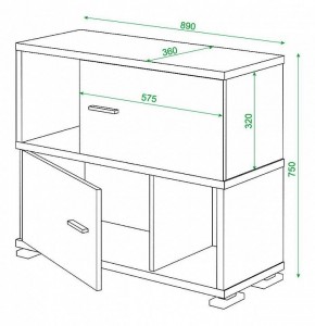 Тумба комбинированная Домино СБ-30/2 в Магнитогорске - magnitogorsk.mebel24.online | фото 3