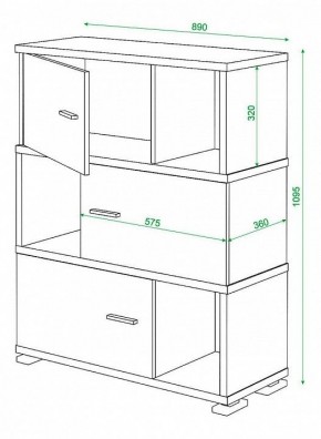 Тумба комбинированная Домино СБ-30/3 в Магнитогорске - magnitogorsk.mebel24.online | фото 3