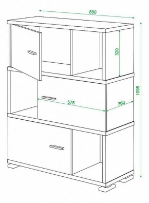 Тумба комбинированная Домино СБ-30/3 в Магнитогорске - magnitogorsk.mebel24.online | фото 2