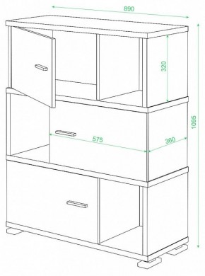 Тумба комбинированная Домино СБ-30/3 в Магнитогорске - magnitogorsk.mebel24.online | фото 3