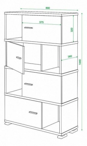 Тумба комбинированная Домино СБ-30/4 в Магнитогорске - magnitogorsk.mebel24.online | фото 2