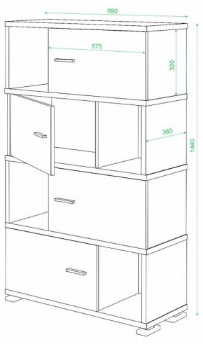 Тумба комбинированная Домино СБ-30/4 в Магнитогорске - magnitogorsk.mebel24.online | фото 3