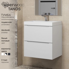 Тумба под раковину Uperwood Tanos 50 см, подвесная, белая матовая в Магнитогорске - magnitogorsk.mebel24.online | фото 6