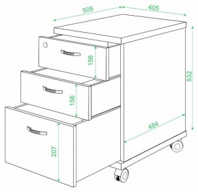 Тумбочка Домино ТС-2 в Магнитогорске - magnitogorsk.mebel24.online | фото 2