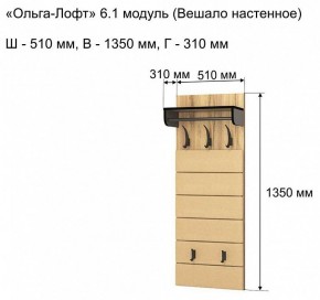 Вешалка-полка Ольга-лофт 6.1 в Магнитогорске - magnitogorsk.mebel24.online | фото 3