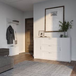 Вешалка СИРИУС настенная с полкой, цвет белый в Магнитогорске - magnitogorsk.mebel24.online | фото 4