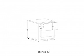 ВИНТЕР - 13 Тумба прикроватная в Магнитогорске - magnitogorsk.mebel24.online | фото 2