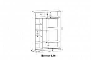 ВИНТЕР - 6.16 Шкаф-купе 1600 без зеркала в Магнитогорске - magnitogorsk.mebel24.online | фото 2