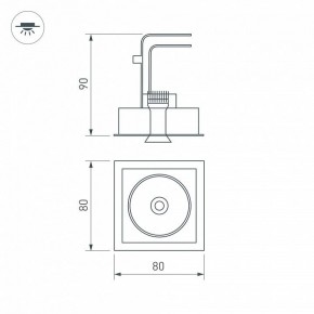Встраиваемый светильник Arlight CL-SIMPLE-S80x80-9W Day4000 (BK, 45 deg) 026875 в Магнитогорске - magnitogorsk.mebel24.online | фото 9