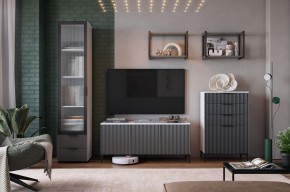 ЗЕФИР Гостиная К2 (белое дерево/черный муар) в Магнитогорске - magnitogorsk.mebel24.online | фото
